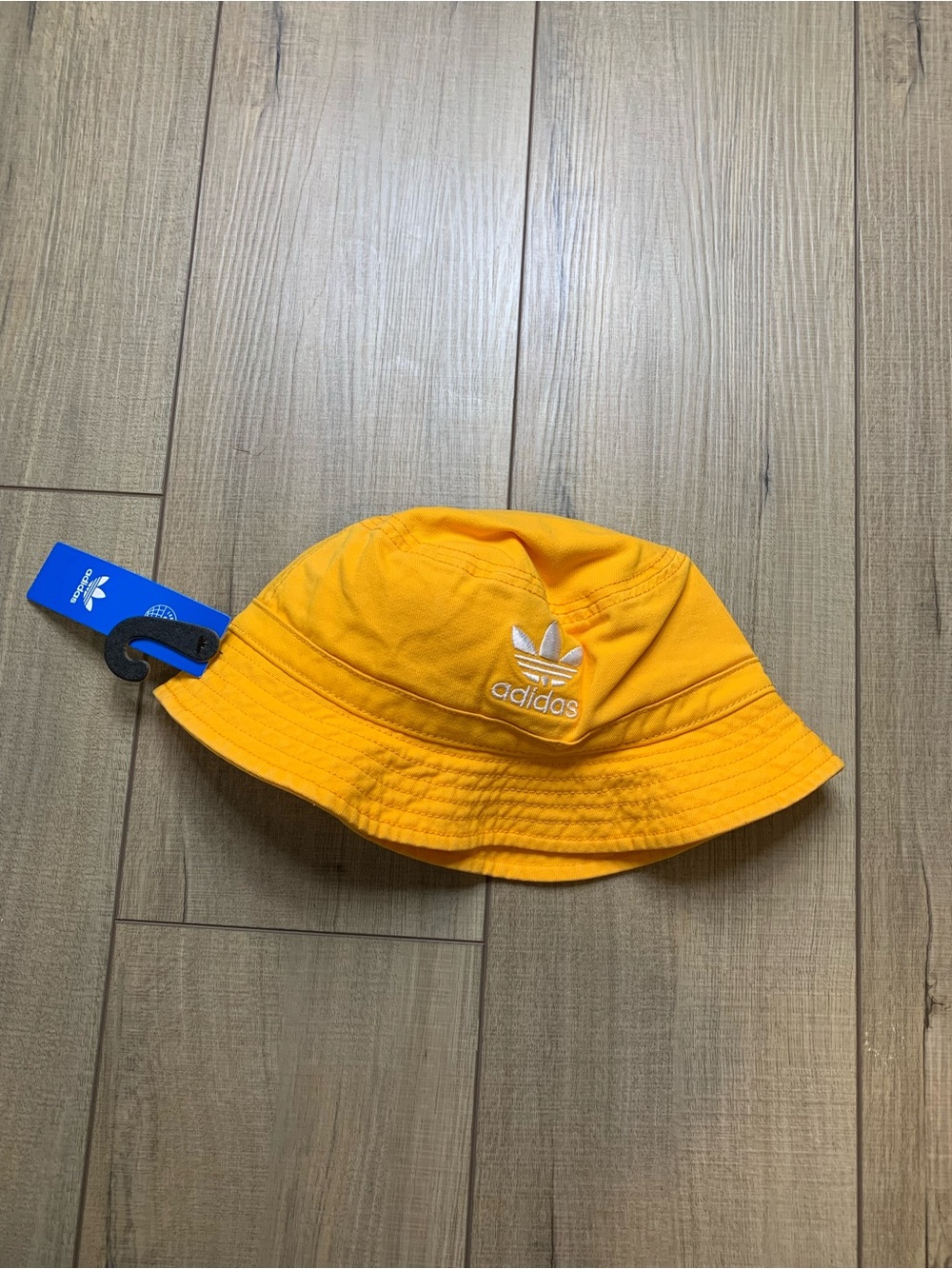 adidas Yellow Bucket Hat with Trefoil Logo